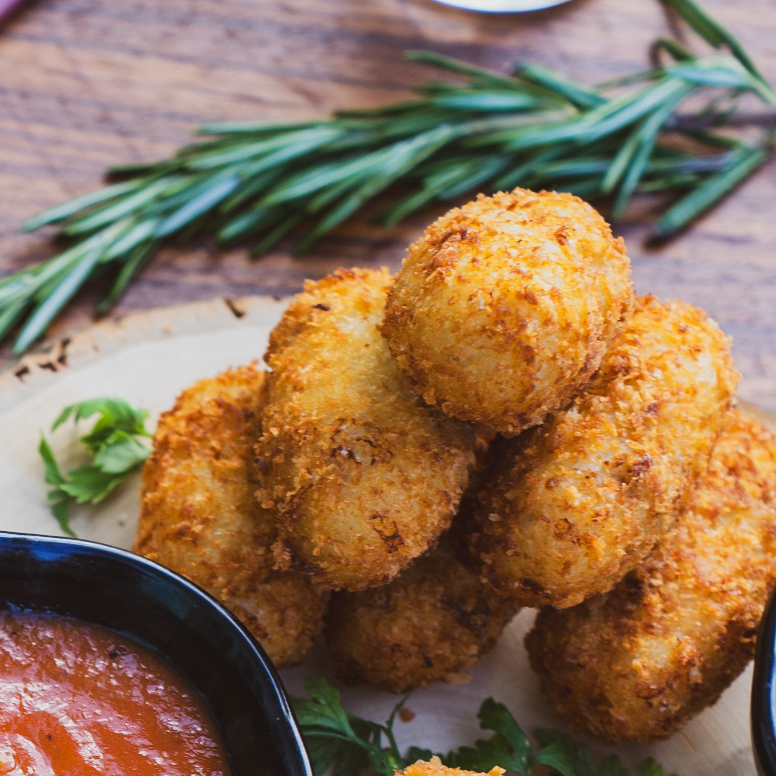 Croquettes Bacalao Brandade with Spicy Tomato Sauce (12 units) Zabo To Go