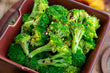Pan Seared Broccoli with Red Pepper Flakes (serves 4-6 p)