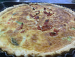 Whole Quiche with Asparagus, Brie and Pesto