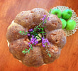 Apple Walnut Calvados Cake with Caramel Sauce